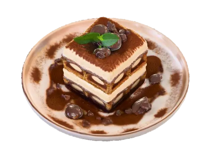 Tiramisu Delight, #food# - Chocolate 3D model, vytvořený pomocí AI