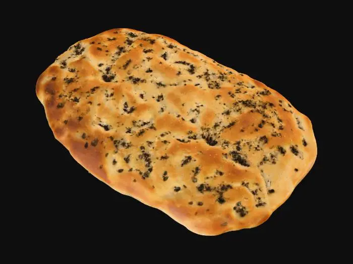 3D model for Flatbread Delight, #food#