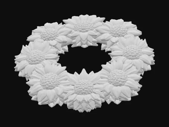 3D model for Sunflower Circle Bread, #food#