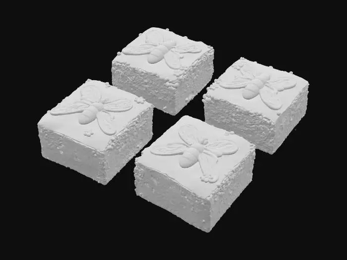 3D model for Bee Brownie Delight, #food#