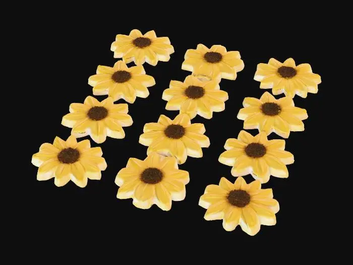 3D model for Sunflower Cookies, #food#