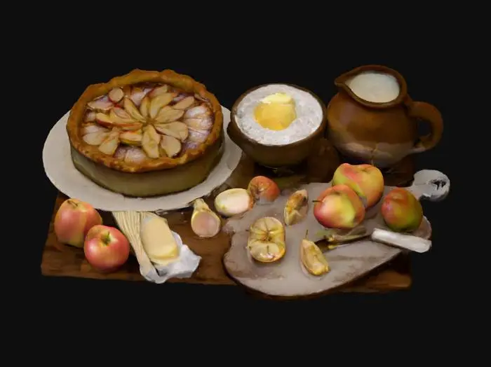 3D model for Miniature Apple Tart Delight, #food#