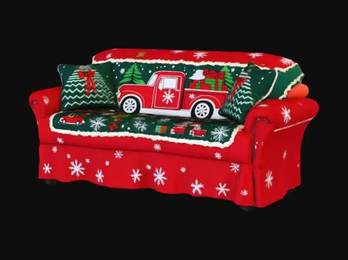 3D model for Christmas Truck Sofa Decor, #Christmas2025#