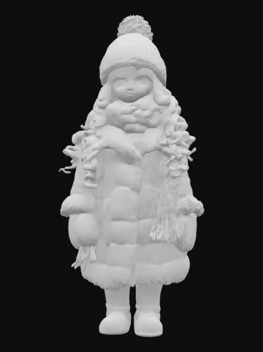 3D model for A photorealistic Lulu doll in winter clothes 