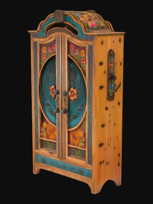 3D model for Floral Harmony Armoire