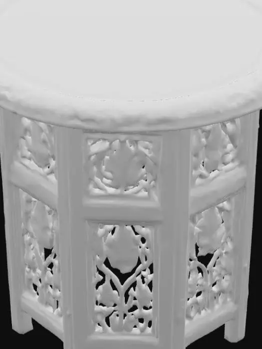 3D model for Ornate Wood Table