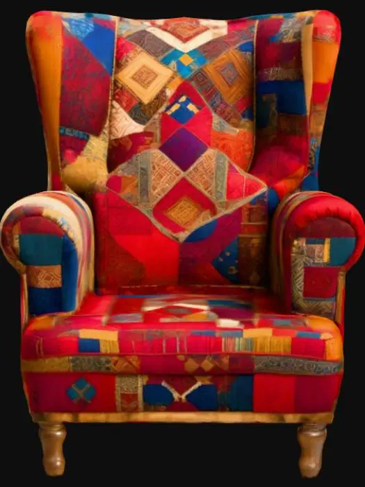 3D model for Vibrant Kilim Throne