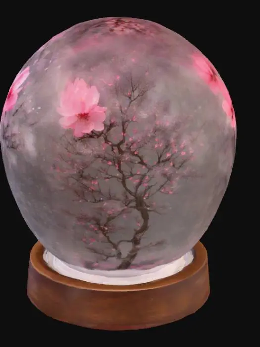 3D model for A sakura tree in a snow globe