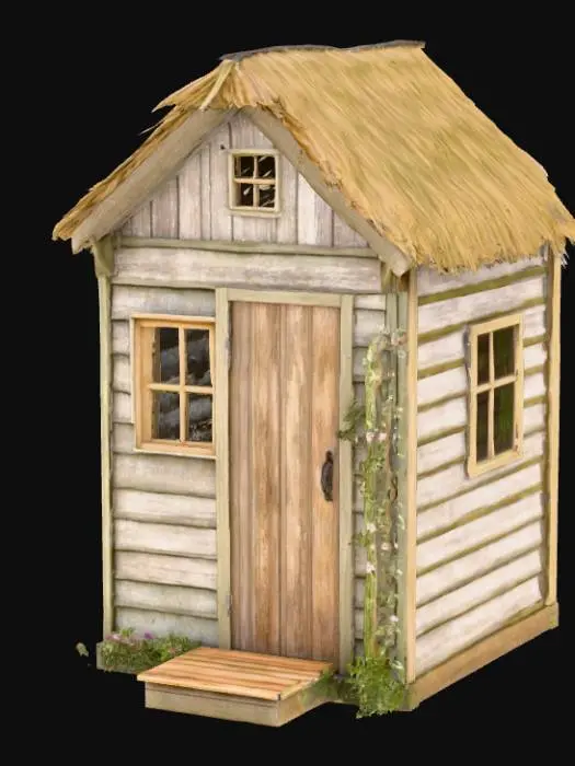 3D model for A bohemian shabby garden shed