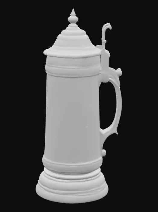 3D model for Ultra high resolution model of a Medieval stein featuring a red lion