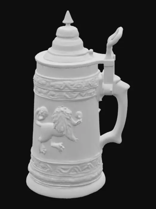 3D model for Ultra high resolution model of a Medieval stein featuring a red lion