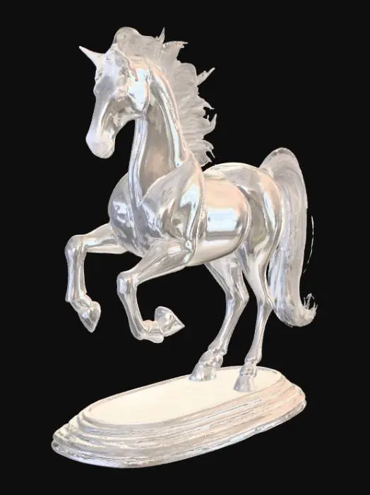 3D model for A high resolution crystal statuette of a prancing mare