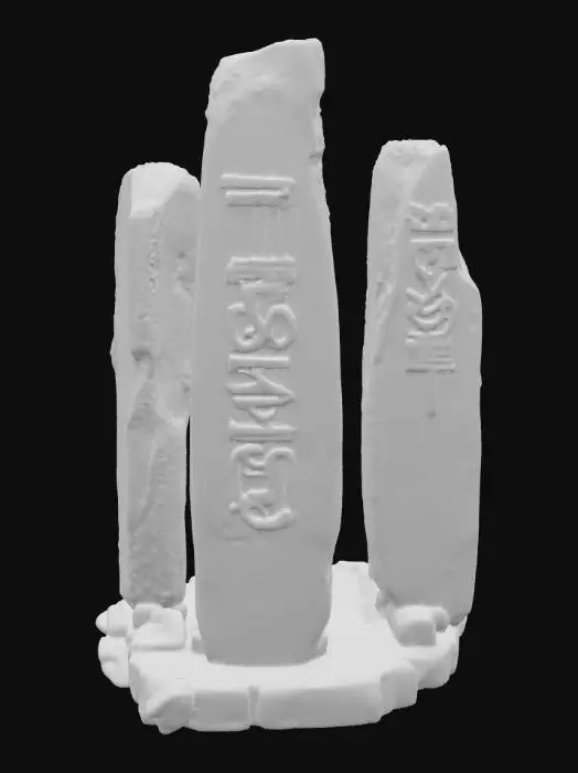 3D model for Pagan standing stones in the forest 