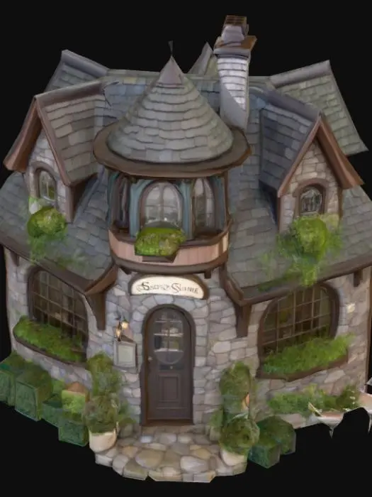 3D model for Enchanted Bookstore Cottage, #PBR#