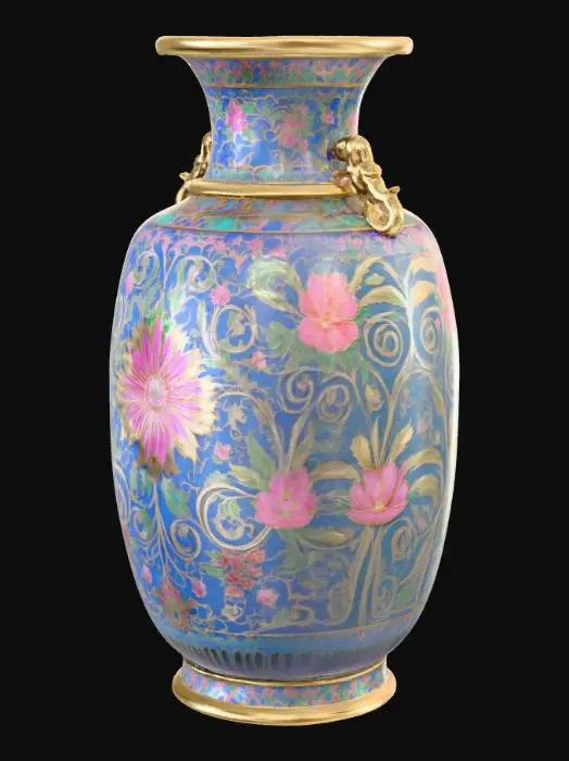 3D model for A high resolution cloisonné vase, #PBR#
