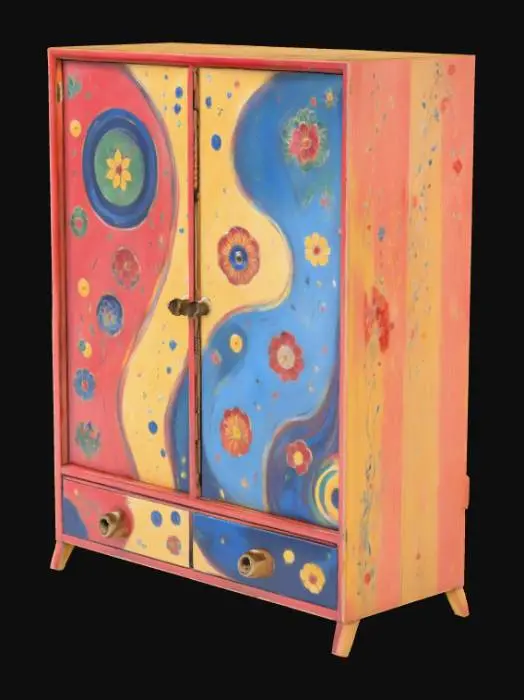 3D model for High resolution wardrobe hand painted by mark Chagall , #PBR#