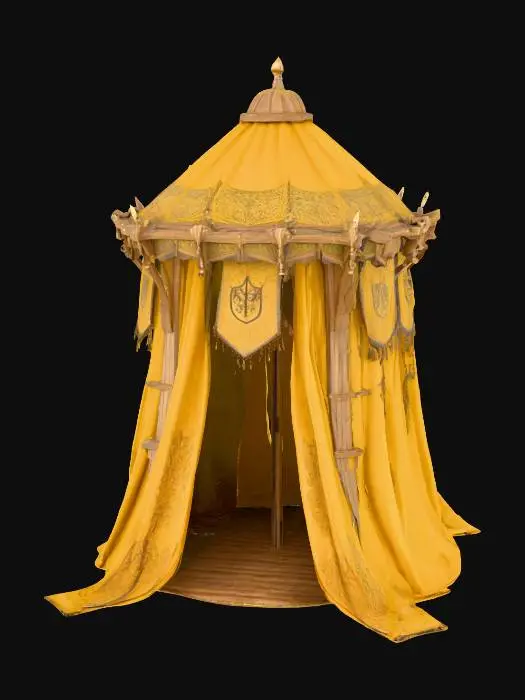 3D model for an oppulent medieval pavilion-tent , #PBR#