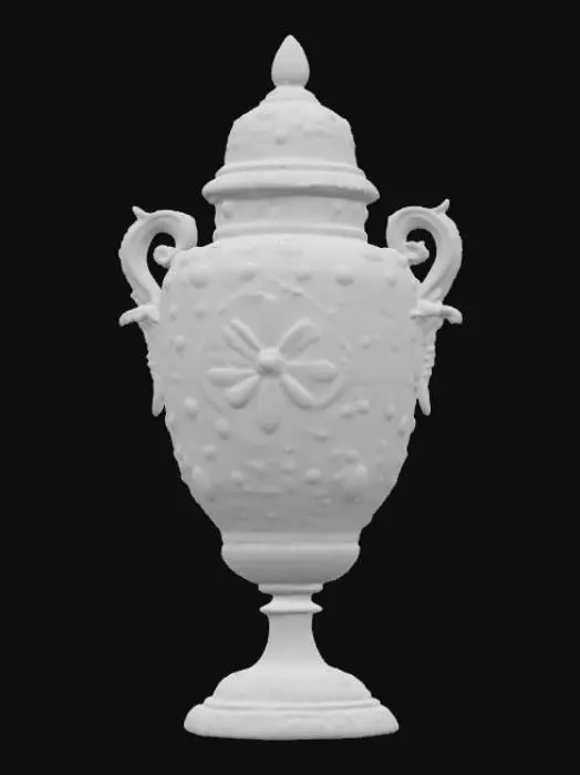 3D model for A high resolution urn crusted with multicoloured Rhinestones , #PBR#