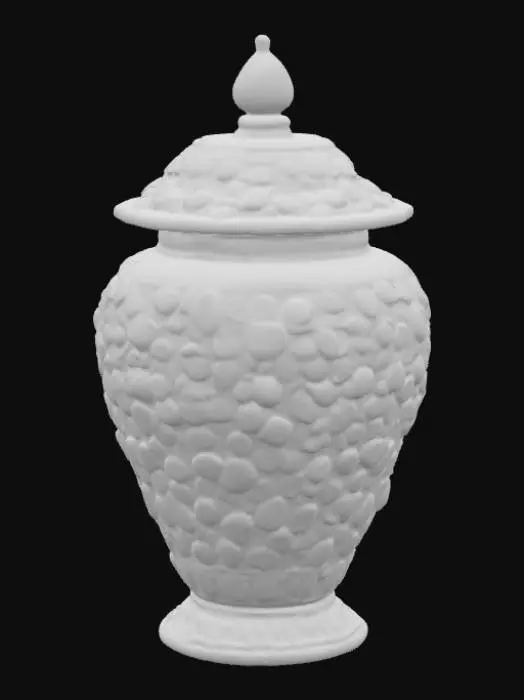 3D model for A high resolution urn crusted with multicoloured Rhinestones , #PBR#