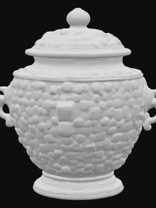 3D model for A high resolution urn crusted with multicoloured Rhinestones , #PBR#