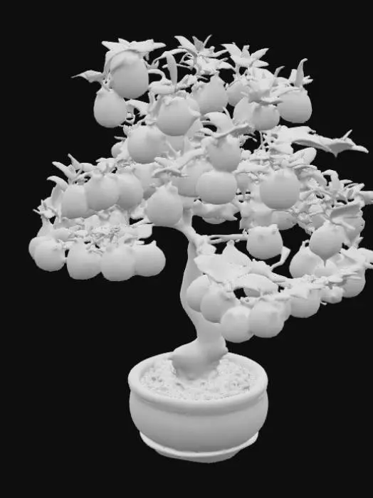 3D model for Pomegranate Bonsai Beauty, #PBR#