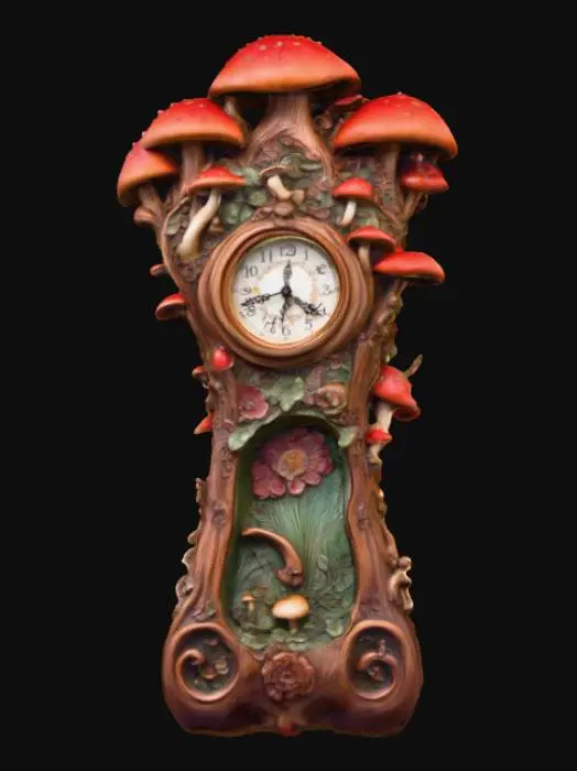 3D model for Enchanted Mushroom Clock, #PBR#