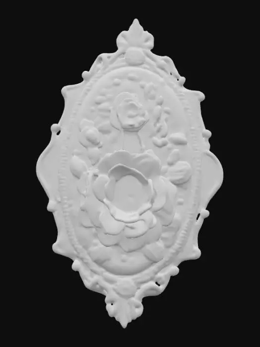 3D model for High resolution micro-mosaic floral brooch , #PBR#