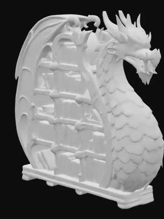 3D model for Dragon Bookshelf, #PBR#