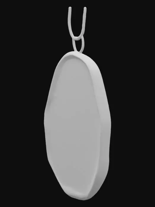 3D model for A mosquito caught in a translucent oval shaped chunk of amber 