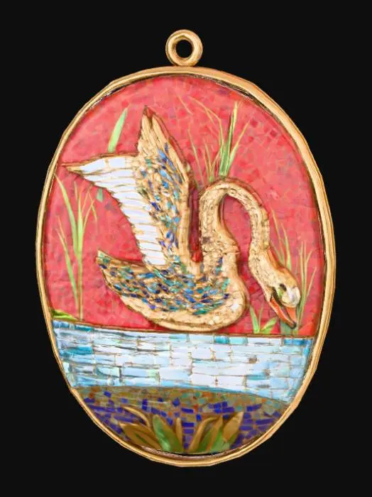 3D model for Swan Mosaic Pendant