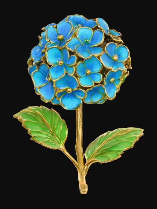 3D model for Blue Enamel Blossom
