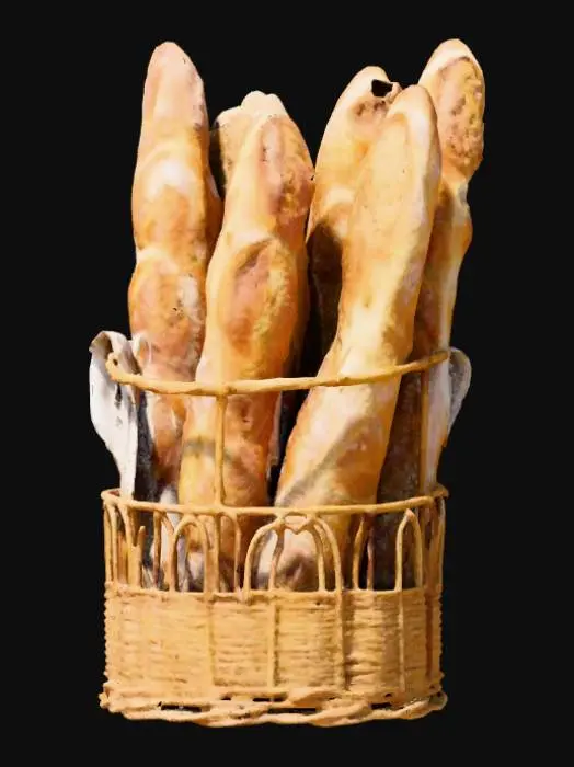 3D model for Bountiful Baguettes, #food#