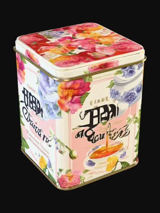 3D model for Herbal Blossom Tea Tin