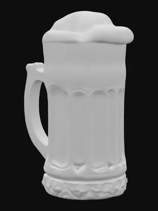 3D model for High resolution open stein with frothy ale, #food#
