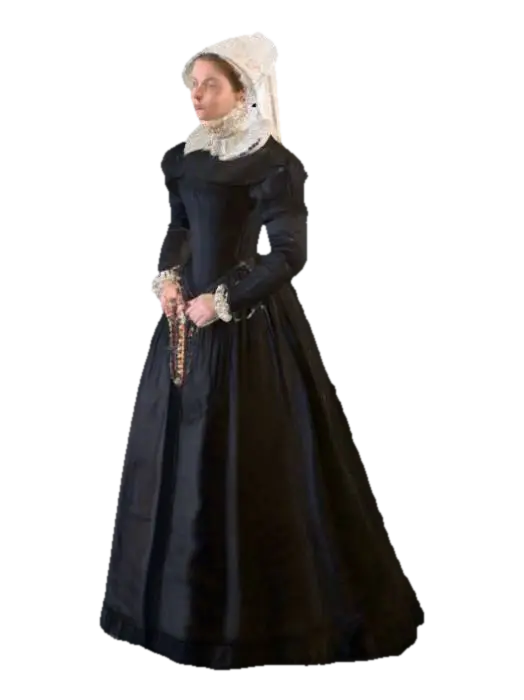 Portrait of a Noblewoman in Tudor Dress 3D model, vytvořený pomocí AI