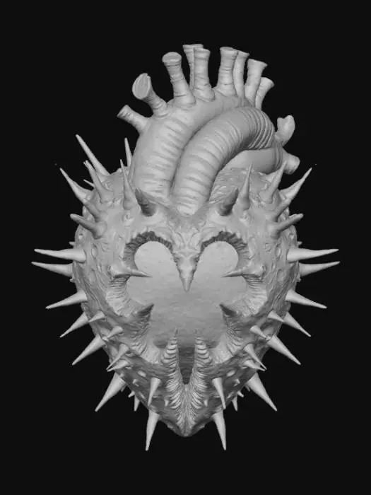 3D model for Ink black heart , #Halloween2025#