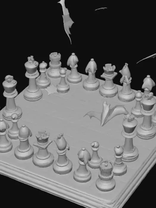 3D model for Halloween chessboard, #Halloween2025#