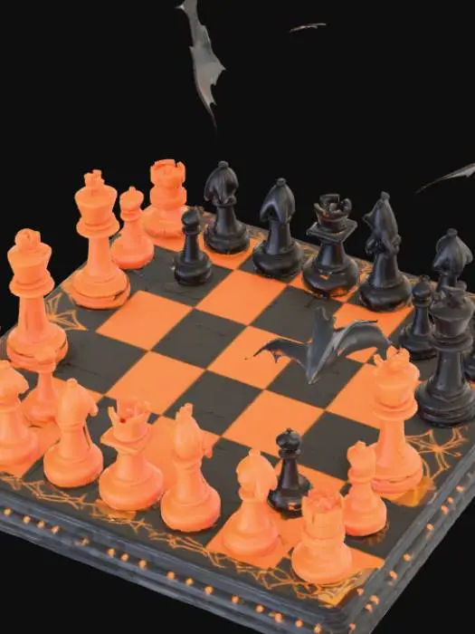 3D model for Halloween chessboard, #Halloween2025#