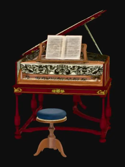 3D model for Harpsichord Elegance
