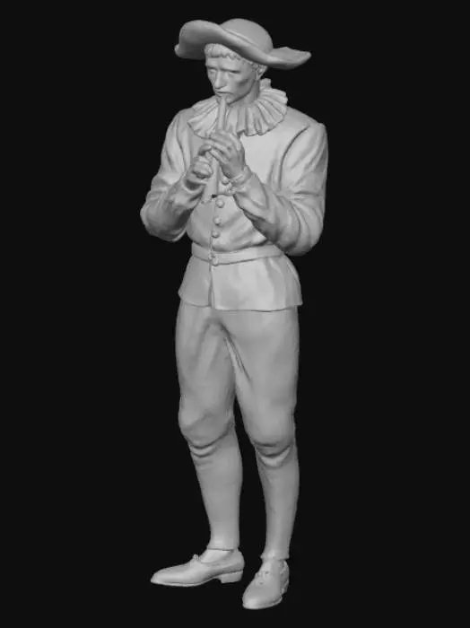 3D model for Harlequin with Flute