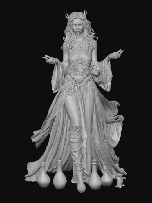 3D model for Circe concocting magic potions , #villain#