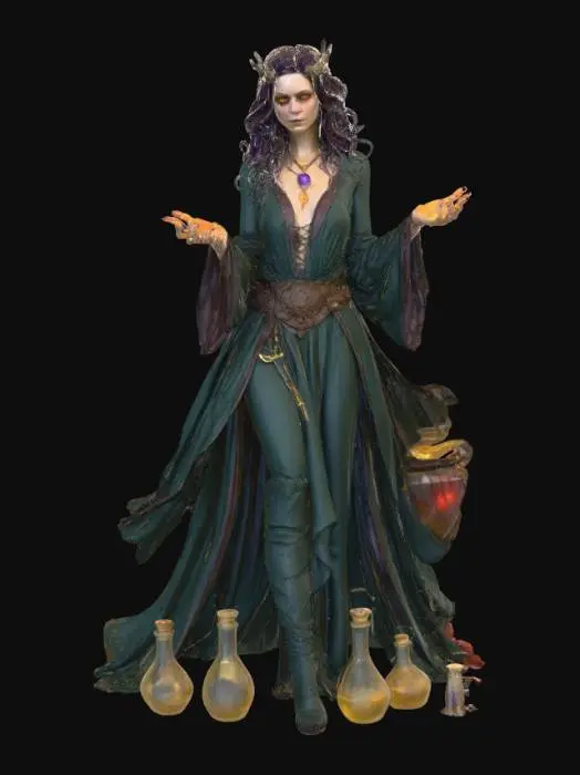 3D model for Circe concocting magic potions , #villain#