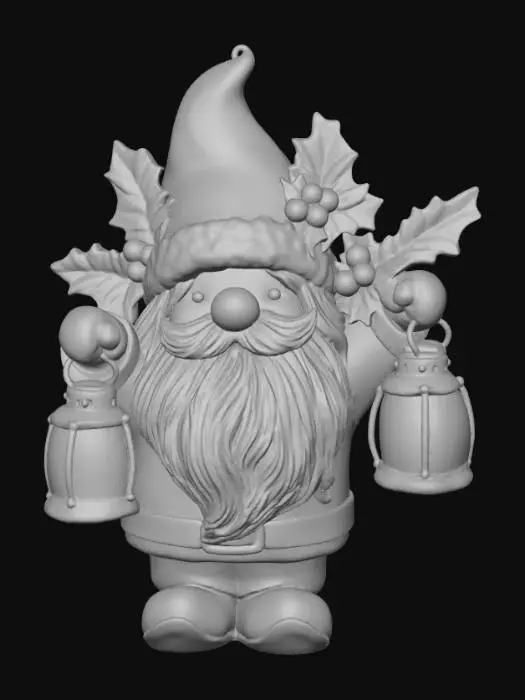 3D model for Santa Gnome Ornament, #Christmas2025#