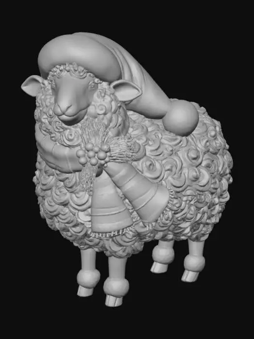 3D model for Holiday Lamb Ornament, #Christmas2025#