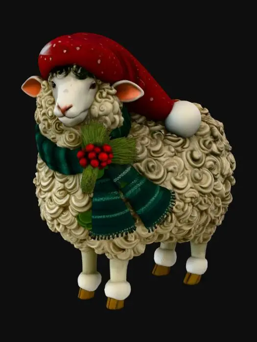 3D model for Holiday Lamb Ornament, #Christmas2025#