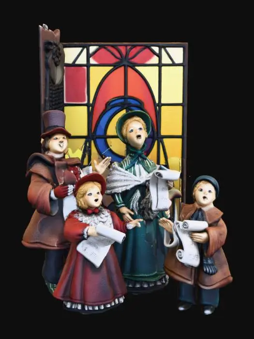 3D model for Victorian Carolers in Stained Glass Setting, #Christmas2025#