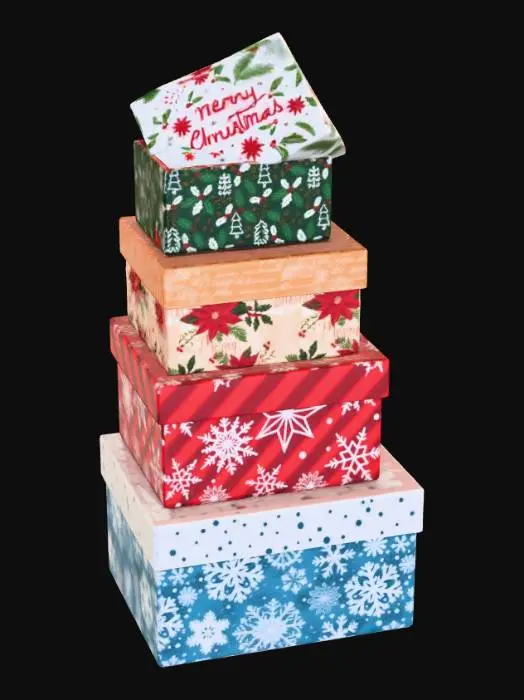 3D model for Christmas Gift Boxes Stack, #Christmas2025#