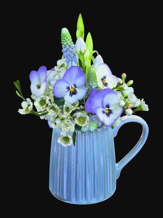 3D model for Blue Jug Bouquet