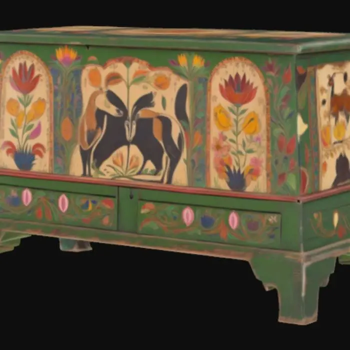 3D model for Pennsylvania Dutch Hope Chest