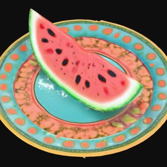 3D model for A slice of watermelon in an Amalfi platter , #PBR#